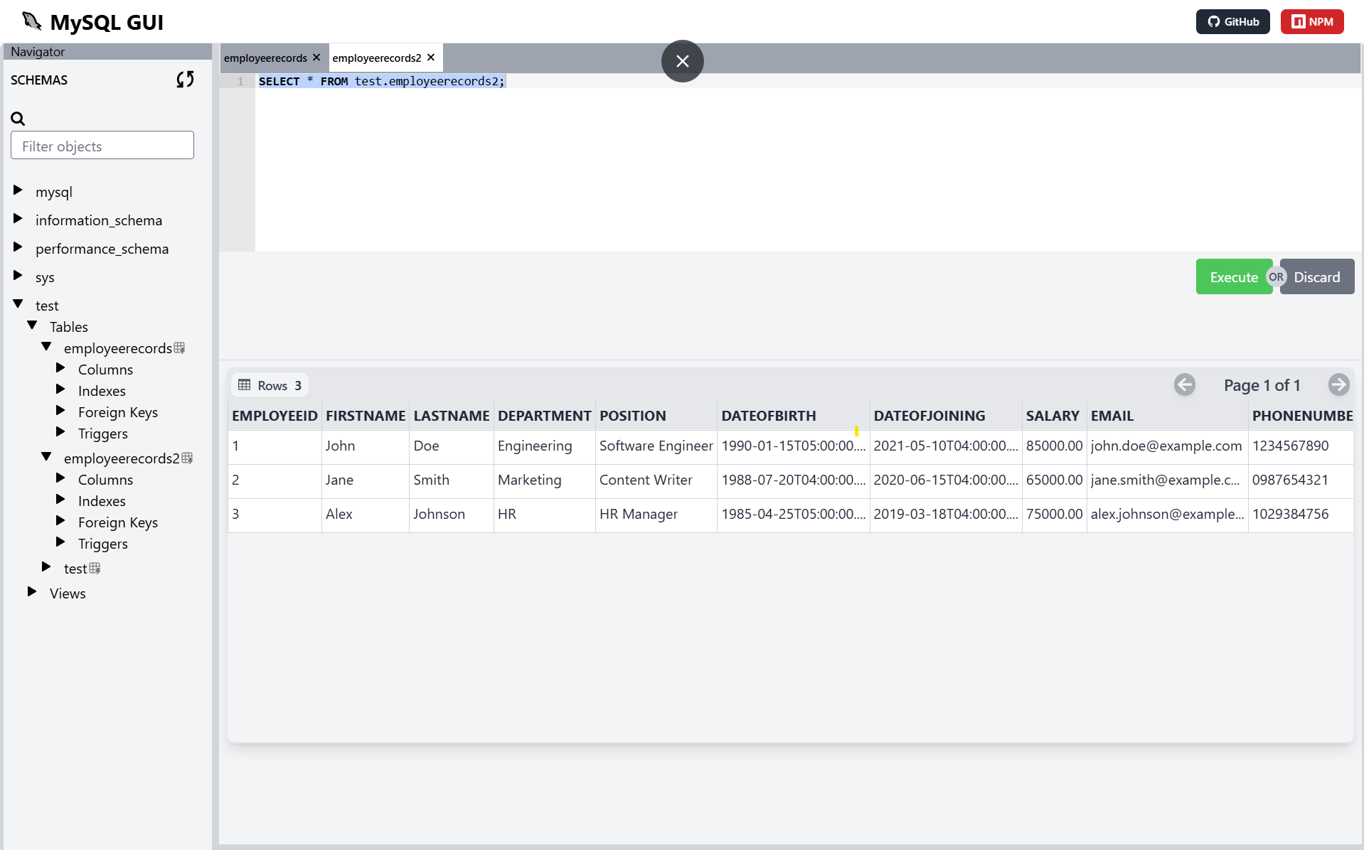 MySQL GUI